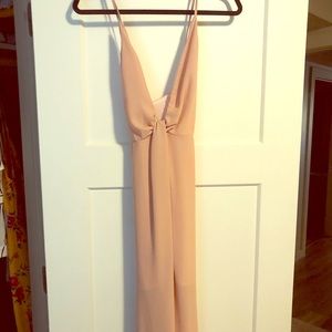 Blush maxi dress